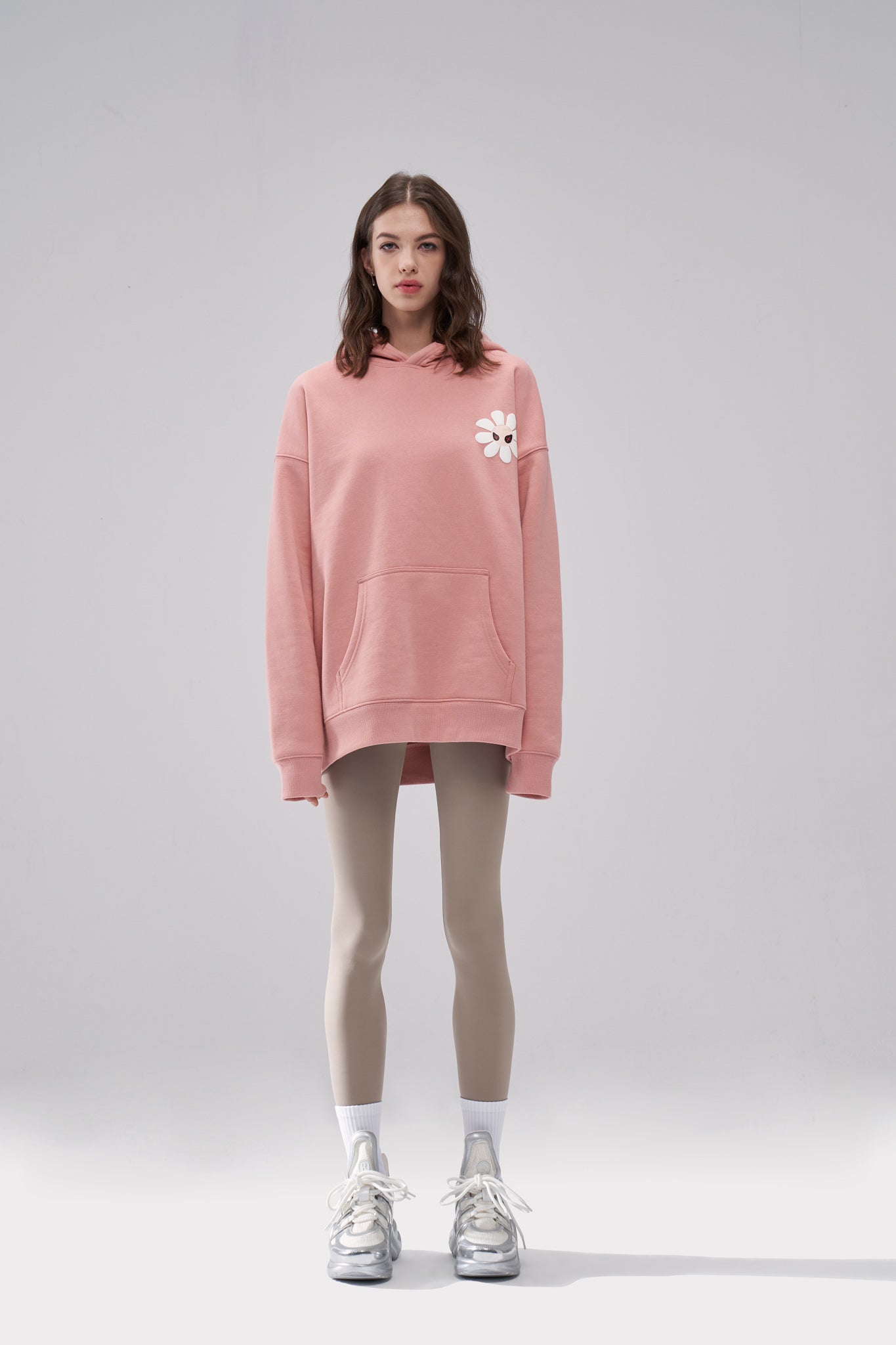 "Aster" Fleur Pink Hoodie by Amoo