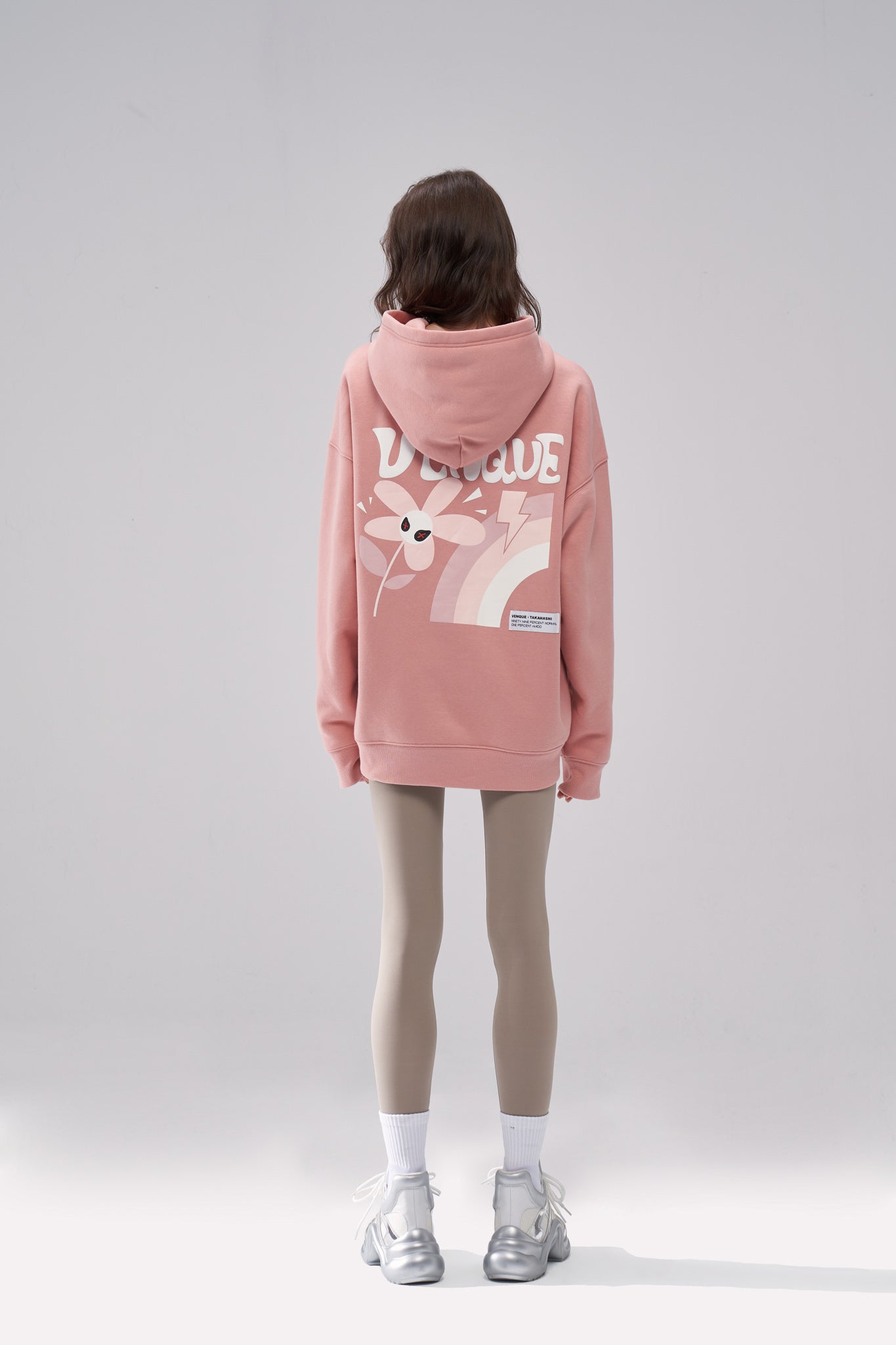 "Aster" Fleur Pink Hoodie by Amoo