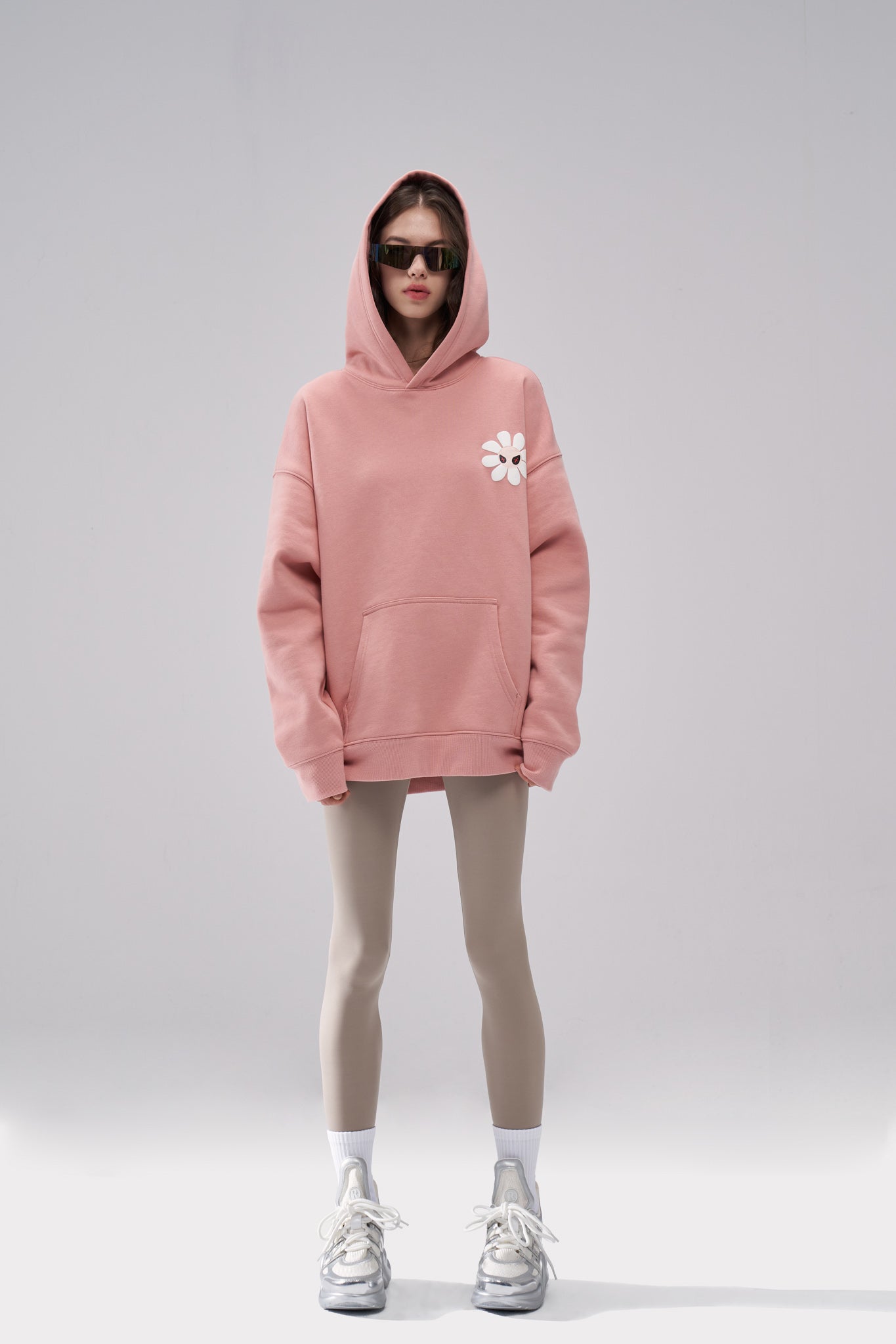 "Aster" Fleur Pink Hoodie by Amoo