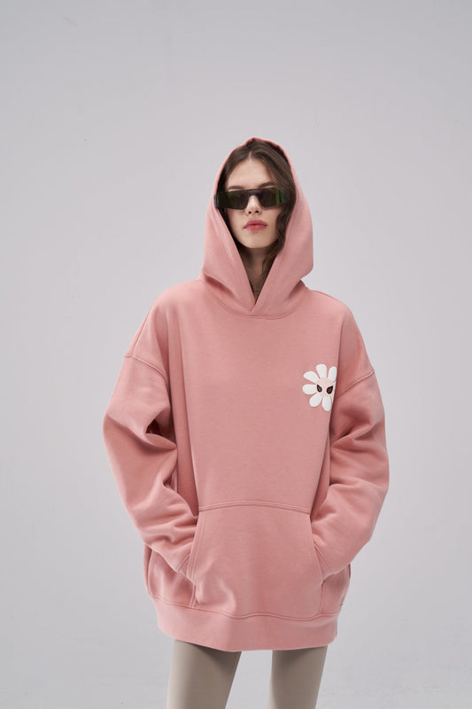 "Aster" Fleur Pink Hoodie by Amoo