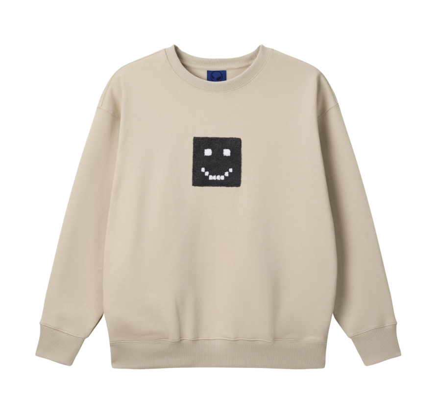 "Pixel" Taupe Sweatshirt by Amoo