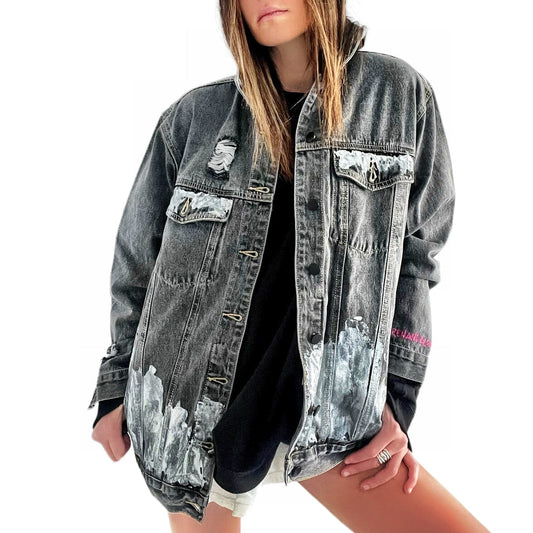 'Beyond Silver' Denim Jacket by Wren + Glory